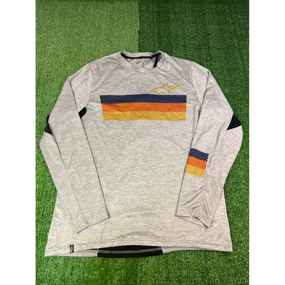 Alpinestars Other - Alpinestars Mens Long Sleeve Performance Shirt Gray Motocross MTB Graphic Tee XL